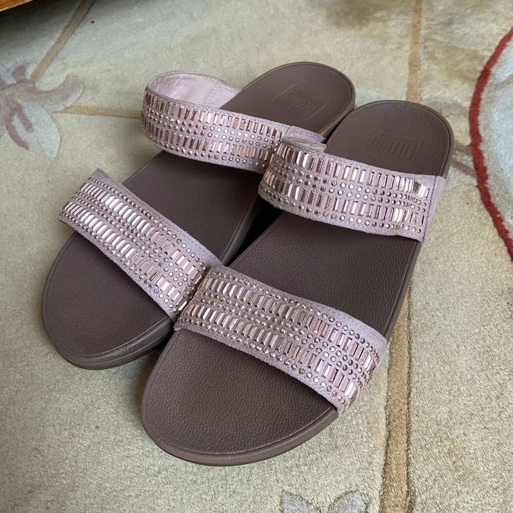 Fitflop Slides Rose Gold 8
